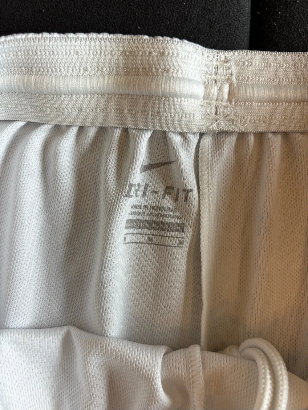 Nike Dri-Fit White Drawstring Shorts Medium